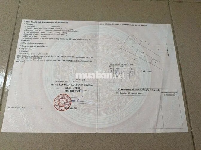 BÁN 611M2 THỔ CƯ MẶT TIỀN ĐƯỜNG PHAN VĂN ĐỐI - HCM