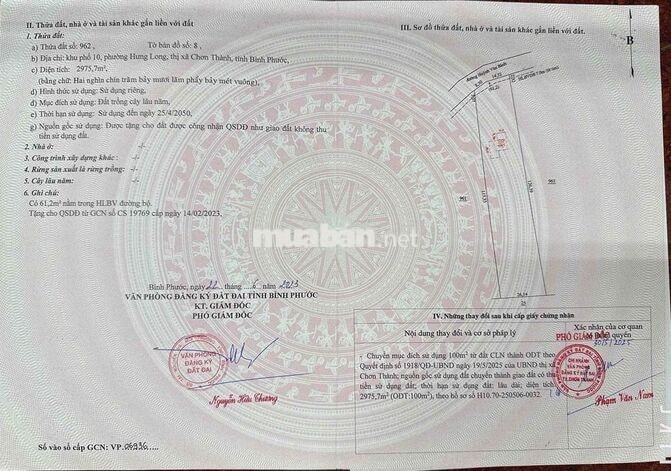 Bán Đất Mặt Tiền Huỳnh Văn Bánh 4tỷ950 Ngang 53m – Dài 110m