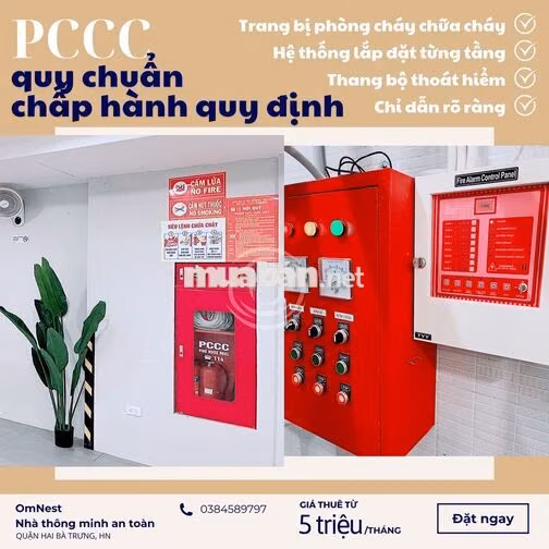 TRỐNG 01 PHÒNG CĂN HỘ CAO CẤP HOT MINH KHAI HBT - Omnest PCCC