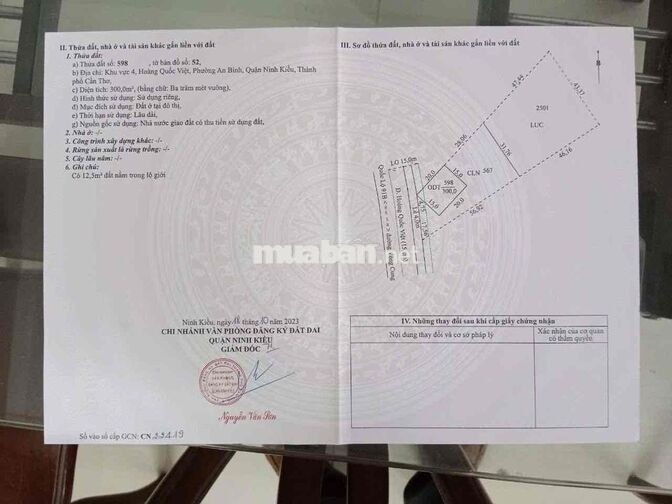 bán đất tiền đường hoàng quốc việt diện tích hơn 3000m
