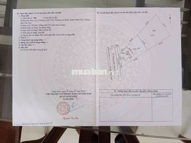bán đất tiền đường hoàng quốc việt diện tích hơn 3000m