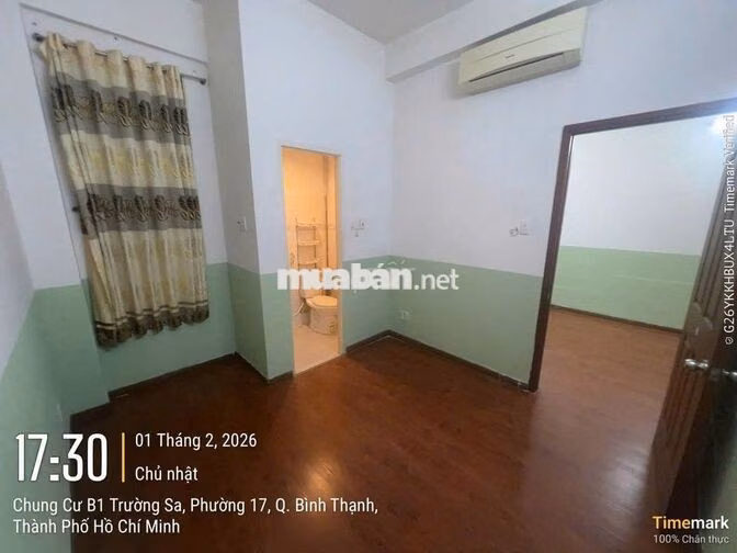 Chung cư B1 Trường Sa Bình Thạnh (sát Q1) 55m2 (2PN 2WC)