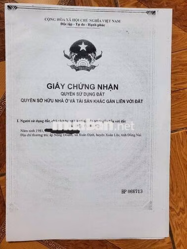 Bán Đất mặt tiền 10m đường nhựa hiện hữu 4m