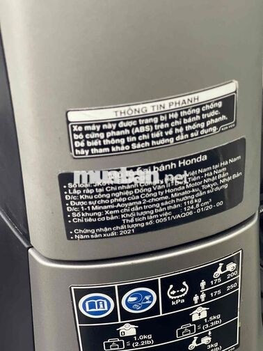 SH Mode 125 ABS 2021 Bạc nhám Bstp Chính Chủ