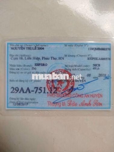 ESPERO 50CC 2019 Đỏ Việt Nam