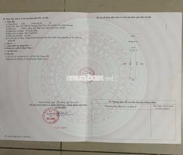 Bán 300m2 đất đường thông sổ sẵn Mỹ Phước 3 Bến Cát Bình Dương