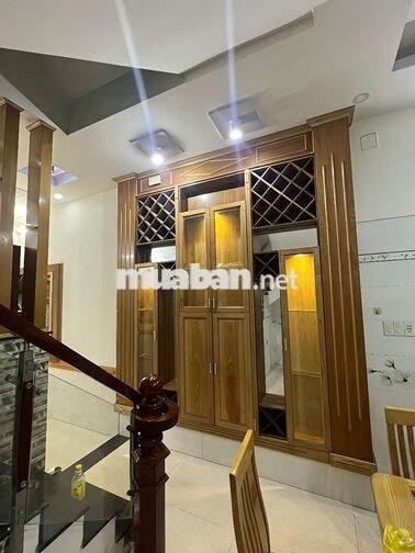 cho thuê nhà mới đẹp đúc 3 lầu hẻm xe tải nguyễn văn lương gò vấp 18tr