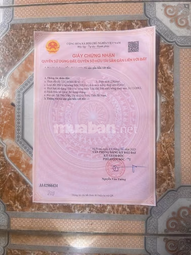 SIÊU PHẨM ĐẦU TƯ - BÁN 2 MẢNH ĐẤT VÀNG ĐỐI DIỆN CỔNG KCN TRÁC VĂN - PH