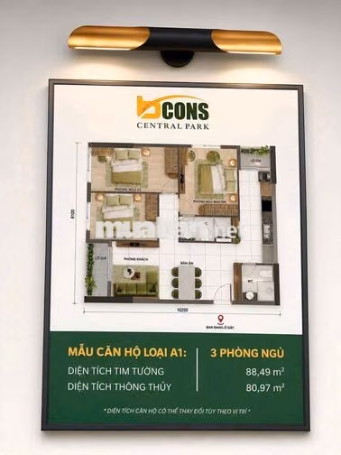 Bcons Central Park - căn hộ giữa lòng BIÊN HÒA - dự kiến 45tr/m2 !!!
