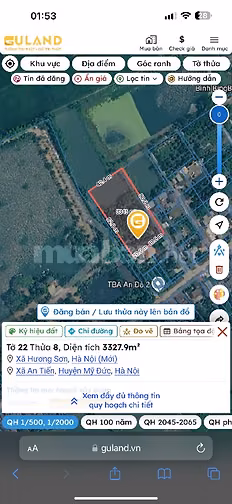 Bán gấp đất Hương Sơn Hà Nội 104,8m2 giá 2,99 tỷ sổ đẹp full thổ cư