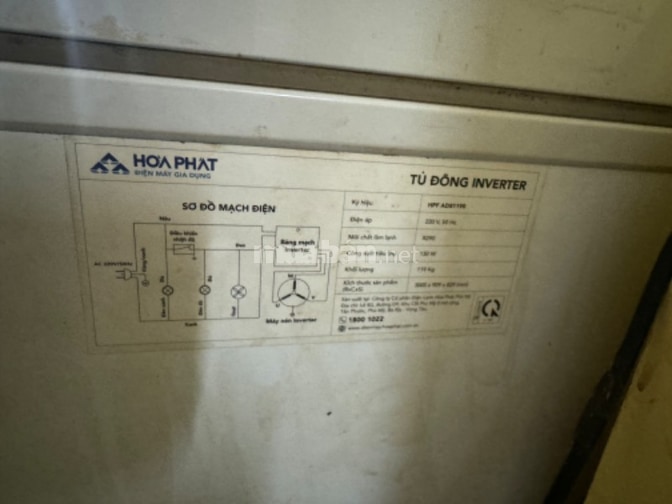 Cần thanh lý tủ đông hòa phát còn mới 90%