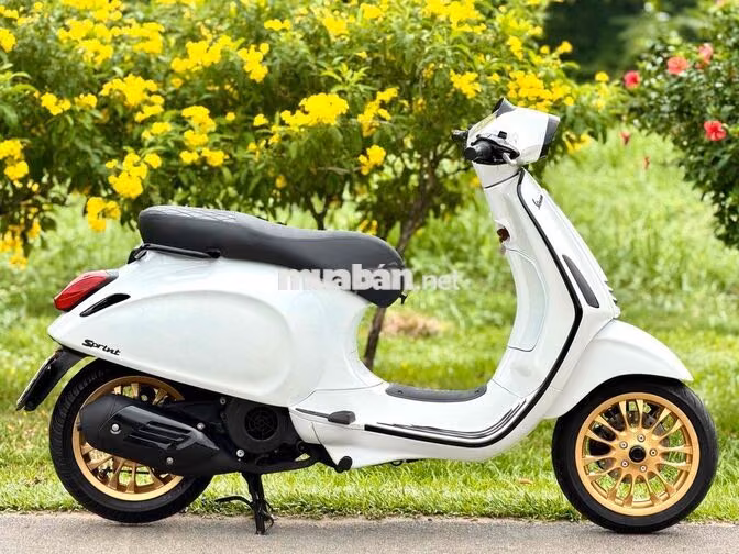 Piaggio Vespa Sprint 125cc 2015 Trắng đen Sposty