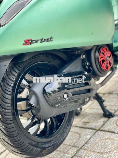 Vespa Sprint 125 ABS xanh rêu nhám hồ sơ cầm tay
