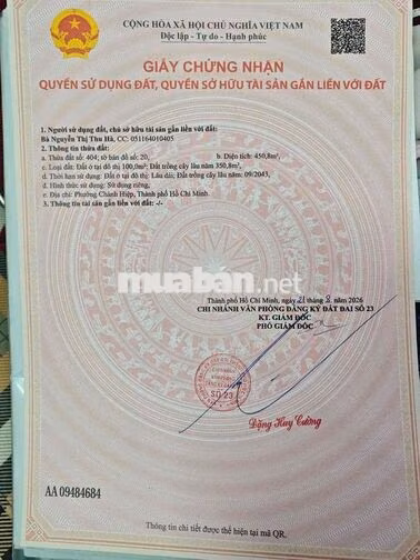 đất thổ cư chánh hiệp phù hợp xây dựng nhà vườn