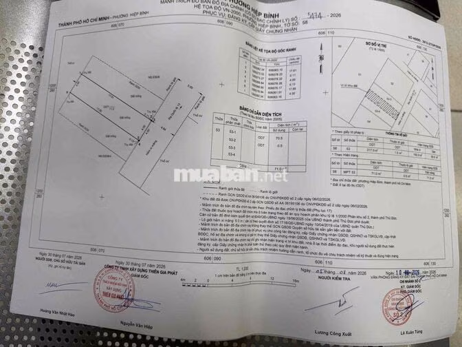 bán đất hxh quốc lộ 13 hiệp bình phước giá 6.39 tỷ/71m