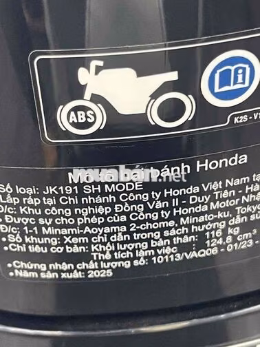 SH Mode 125 ABS 2025 Xám Đen 4.000km bstp