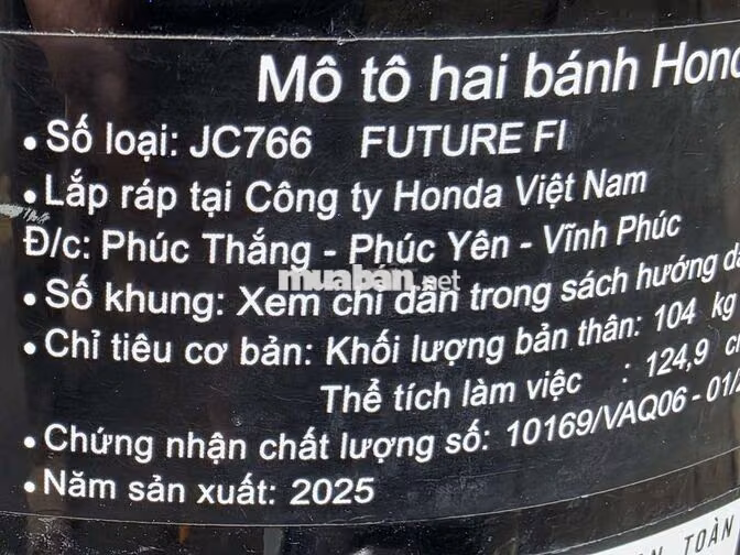 Honda Future fi 2025 như mới . 6000 km. chính chủ 