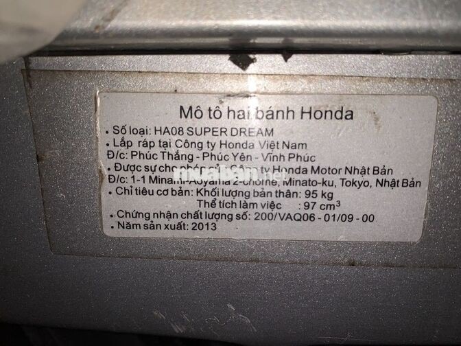 Honda Super Dream 2013 Nâu, Trắng