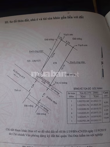 BÁN ĐẤT HẺM 226 ĐƯỜNG SỐ 8, LINH XUÂN, TP. THỦ ĐỨC – 54,4M² – 4,1 TỶ