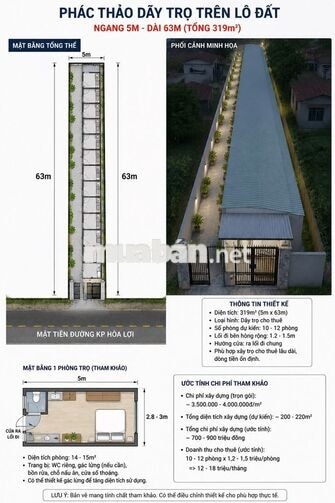 🔥 319M² MT KP HÒA LỢI – TRẢNG BÀNG | NGANG 5M DÀI 63M | CHỈ 400TR