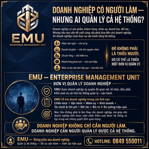 Doanh nghiệp có người làm. Nhưng ai quản lý cả hệ thống?
