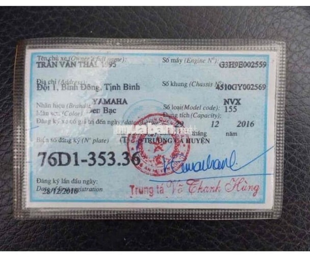 Yamaha NVX 2016 Đen 16000 km Giá chỉ 20tr500
