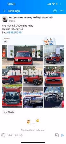VF3 Plus Đỏ, Trắng, Xám, Xanh 47 Triệu nhận xe