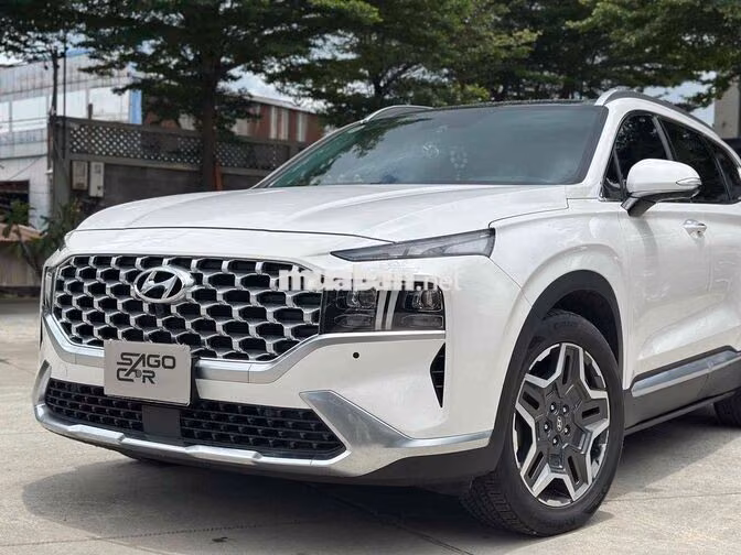 Hyundai Santa Fe Xăng Premium 2021 50.000km Trắng