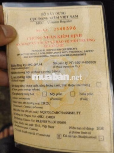 Isuzu NQR75LCABCHASSISDLTT 2013 Trắng Diesel