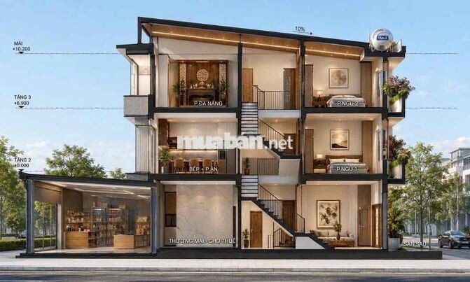 Nhà Phố Hai Mặt Tiền Kinh Doanh Ngay Trung Tâm Thành Phố Mới