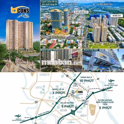 BÁN CĂN HỘ BCONS ARIA CẠNH GA METRO - BANK HỖ TRỢ LÃI CỐ ĐỊNH 6.9%/NĂM