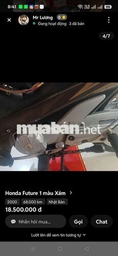 Honda Future 1 2001. Xám ghi Thái Lan 