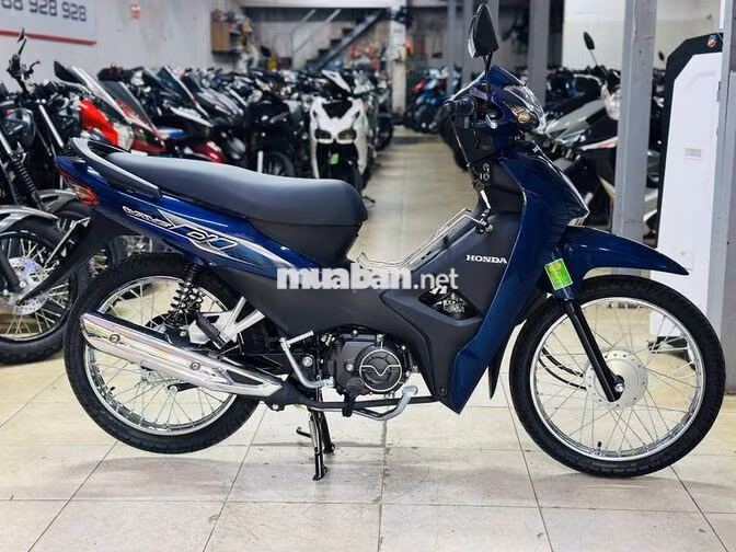 XE MÁY THỊNH PHÁT- WAVE A 110 XANH THAN CHẠY 28KM