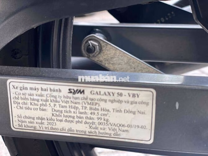 SYM Galaxy 50cc 2023 odo 9000km có trả góp
