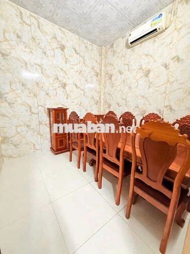 NHÀ DÂN NGANG 6m 1 trệt 1 lầu Sân xe Hơi - 4PN - Gần Trường Học