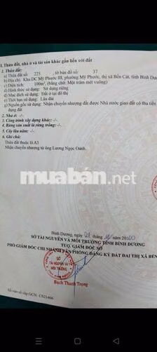 gia đình cần bán đất phường Mỹ Phước 