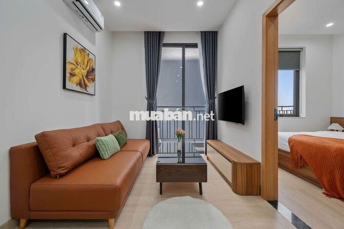 CĂN HỘ 1PN FULL NỘI THẤT - GẦN BIỂN MỸ KHÊ - GIẶT SẤY RIÊNG, NHẬN PET