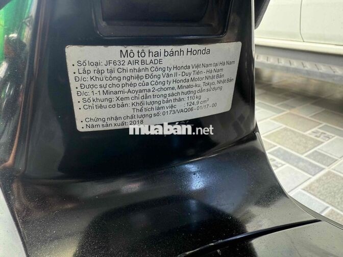 Honda Air Blade 2018 Đen sần 125cc