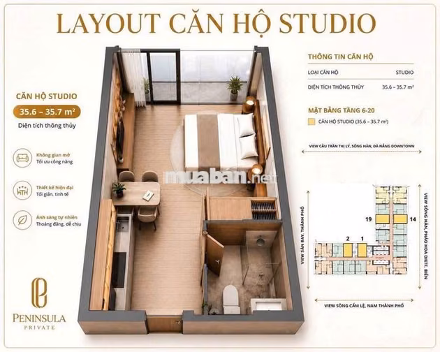 Mức giá 65 triệu/m2 cho căn hộ cao cấp giữa tâm điểm Đà Nẵng Downtown!