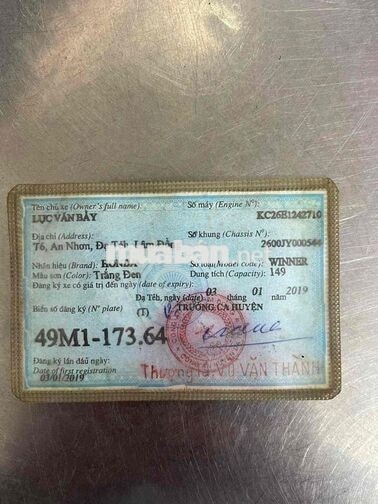 WINNER 2019 BS 49 HỖ TRỢ GÓP OĐ CÓ GL ĐỖI XE