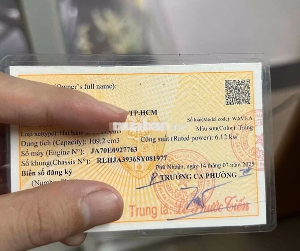 Bán xe Honda Wave Alpha Trắng 2025 chạy 4307 km