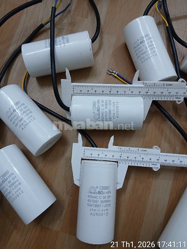 Tụ  điện 60µF 450Vac CBB60Chất Lượng Cao. tụ điện dùng cho motor