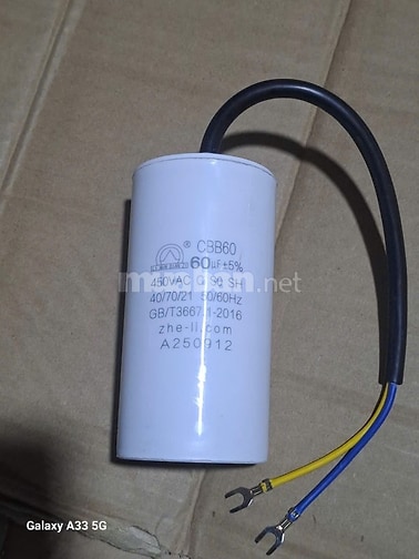Tụ  điện 60µF 450Vac CBB60Chất Lượng Cao. tụ điện dùng cho motor