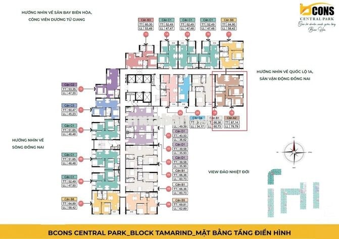 Căn gốc 3PN số lượng có hạng tại Bcons Biên Hòa (rumor 49,9tr/m2) 