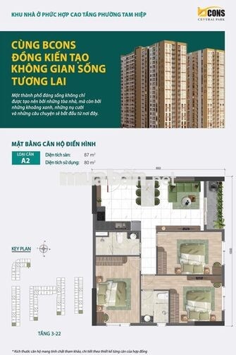Căn gốc 3PN số lượng có hạng tại Bcons Biên Hòa (rumor 49,9tr/m2) 