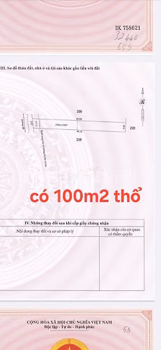 25 lô đất = 1,7ha, mổi lô có 100m2 T cư, Thiện Hưng, Bù Đốp, B Phước