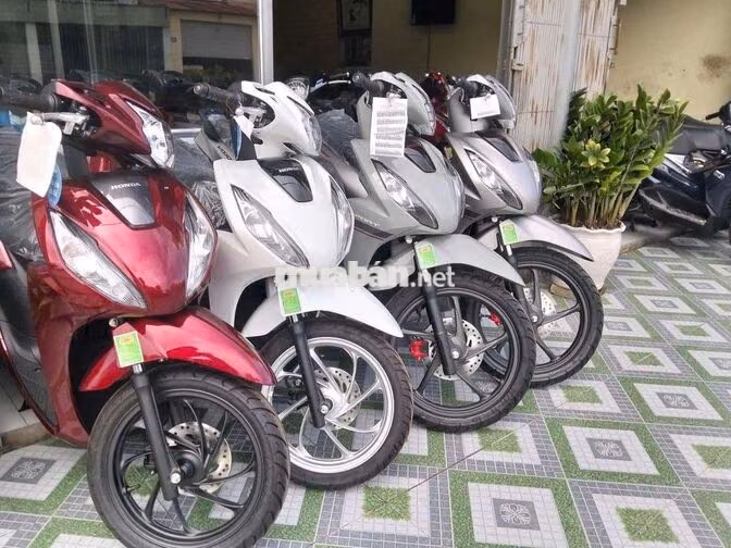 Honda Vision 2025 màu Đỏ Trắng Xám