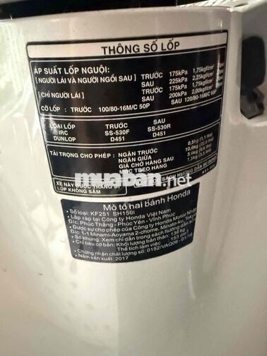 Honda SH150i 2017 Trắng Việt Nam