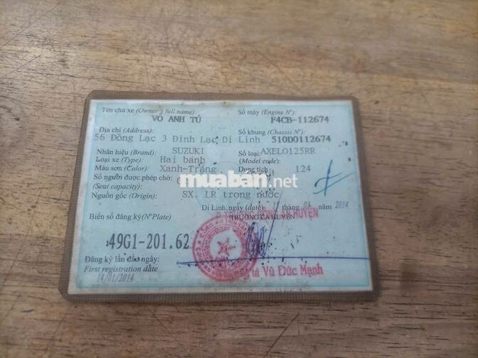 Suzuki Axelo 125 CC Xanh 69498 km