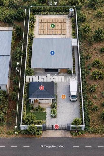 Đất 375,8m² Full Thổ Cư – Mặt Đường Nhựa 15m – Gần Hồ Bù Tam